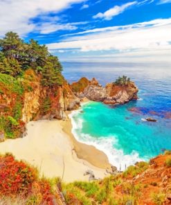 Julia Pfeiffer Burns State Park paint by numbers