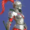 Knight Female Armor paint by numbers