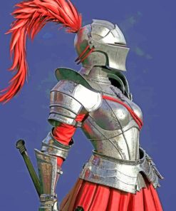 Knight Female Armor paint by numbers