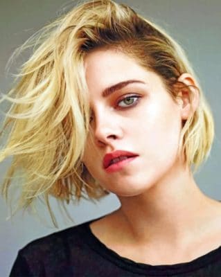 Kristen Stewart With Short Hair paint By Numbers