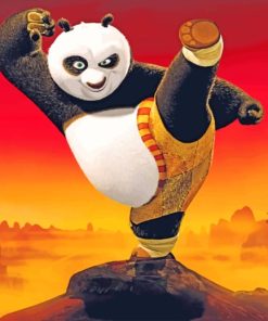 Kung Fu Panda paint by numbers