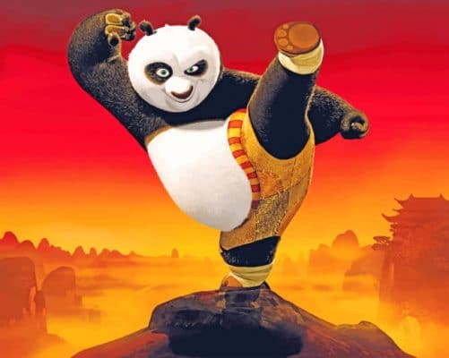 Kung Fu Panda paint by numbers