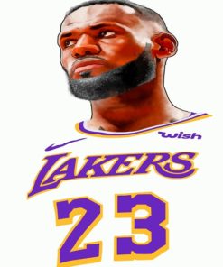 Lebron James Lakers paint by numbers