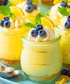 Lemon Cheesecake Mousse paint By Numbers