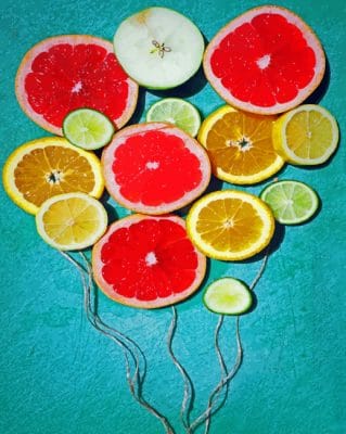 Lemons Limes And Apples paint by numbers