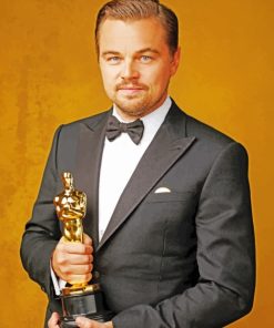 Leonardo Decaprio With Oscar Award paint by numbers