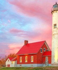 Light House In Michigan paint by numbers