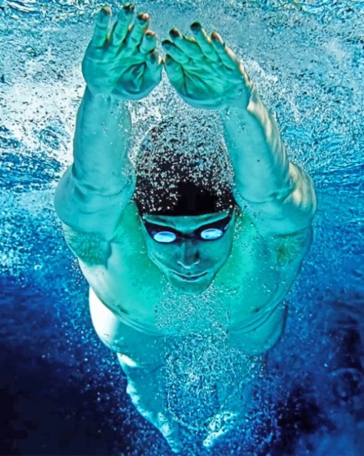 Swimmer Man paint by numbers