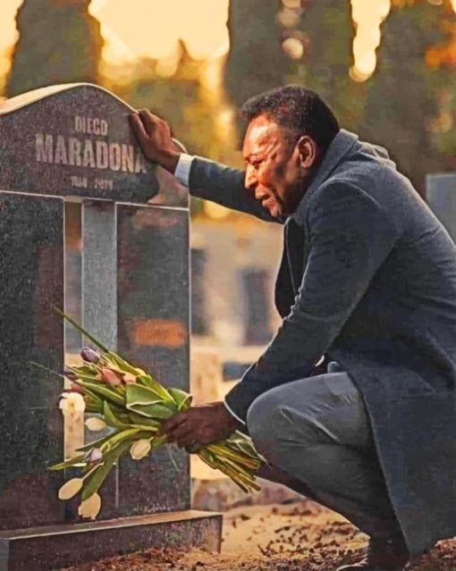 Pele At Maradona Grave paint By Numbers