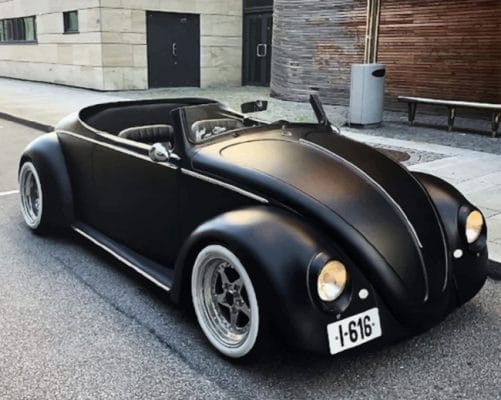 Matte Black Vw Beetle paint By Numbers