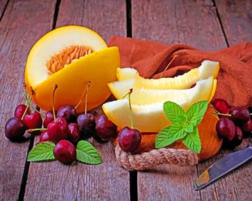 Melon And Cherry paint by numbers