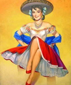 Mexican Lady paint by numbers