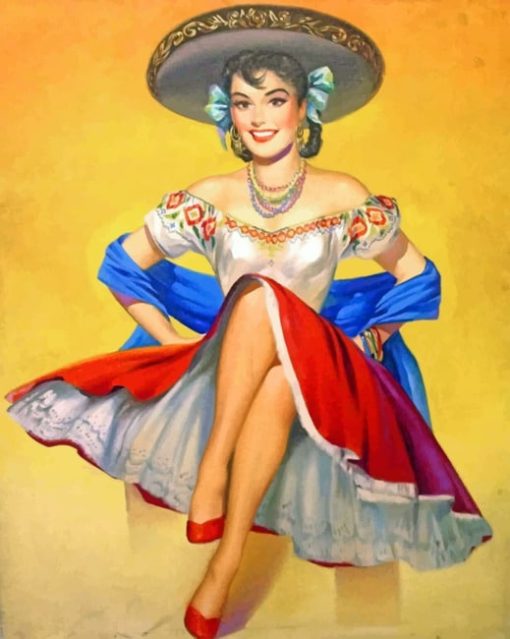 Mexican Lady paint by numbers