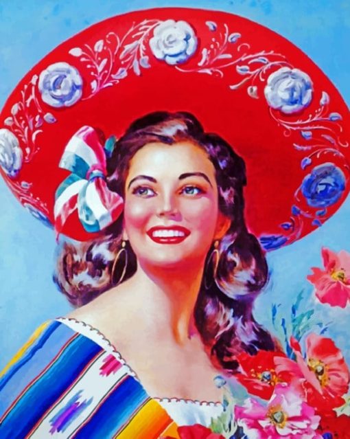 Mexican Lady paint by numbers