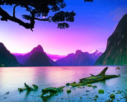 Milford Sound Piopiotahi Paint By Numbers