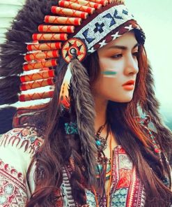 Native American Girl paint By Numbers