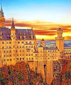 Neuschwanstein Castle pain by numbers