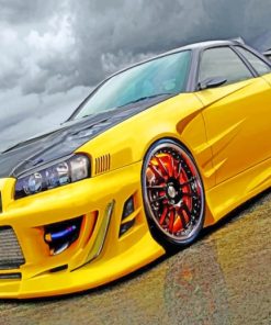 Nissan Skyline R34 paint by numbers