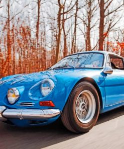 Old Renault Alpine paint by numbers