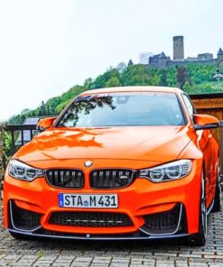 Orange Bmw paint by numbers