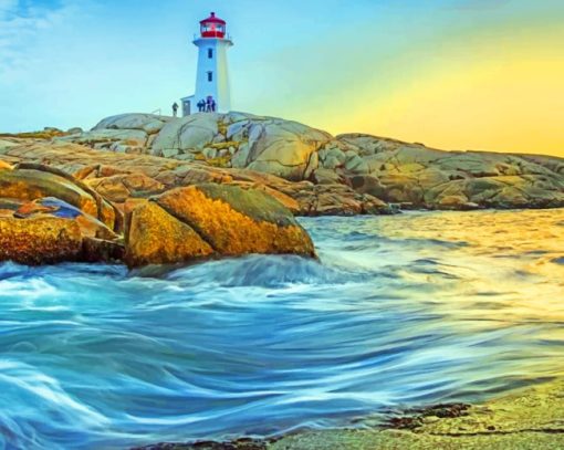 Peggys Cove Canada paint by numbers