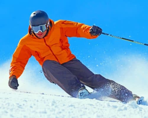 Person Skating On Snow paint by numbers