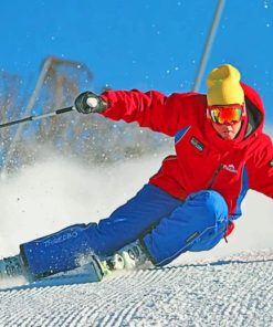 Person Skating On Snow paint by numbers