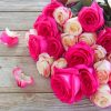 Pink Flowers paint by numbers