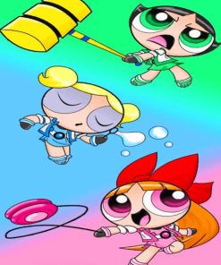 Powerpuff Girls paint By Numbers