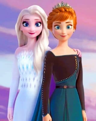 Princess Elsa Anna Frozen paint by numbers