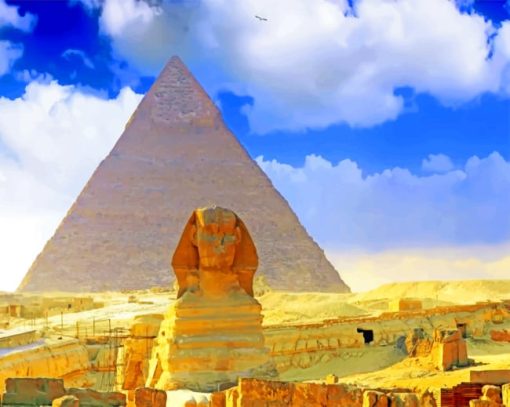 Pyramid Of Khafre paint by numbers