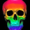 rainbow Skull paint by numbers