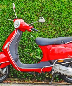 Red And Black Vespa paint by numbers