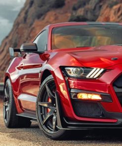 Red Mustang paint By Numbers