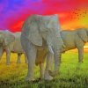 Safari Elephants paint by numbers