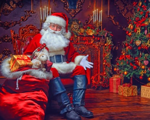 Santa Man paint by numbers