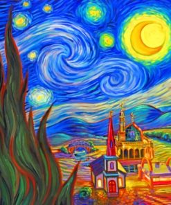 Starry Night paint by numbers