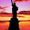 Statue Of Liberty Silhouette paint by numbers