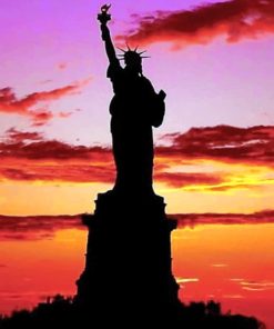 Statue Of Liberty Silhouette paint by numbers