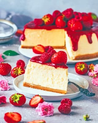 Strawberry Cheesecake paint By numbers
