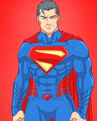 Super Man paint by numbers