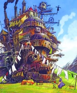 The Moving Castle paint by numbers