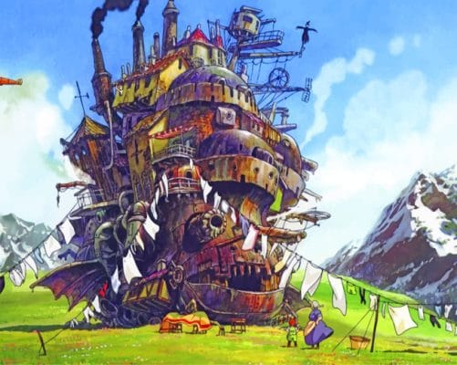 The Moving Castle paint by numbers