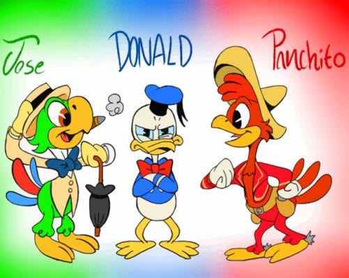 Three Caballeros Disney paint by numbers