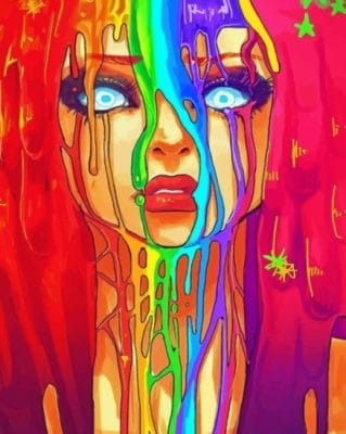 Trippy Girl paint By Numbers