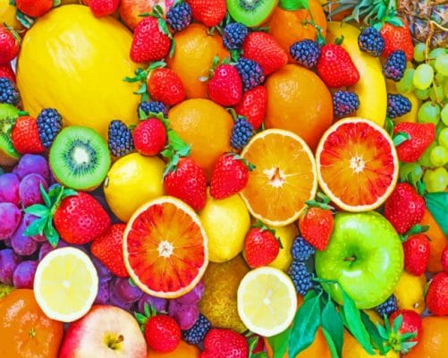 Tropical Fresh Fruits paint by numbers