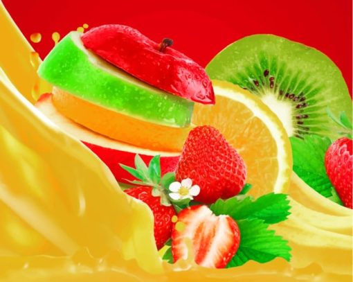 Tropical Fruits paint by numbers