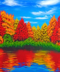 Autumn Lake paint by numbers