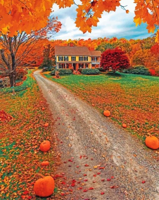 Autumn Landscape paint By Numbers