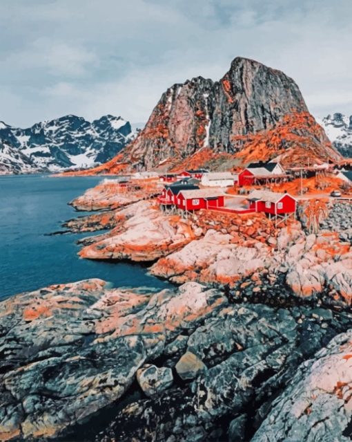 Beautiful Norway paint By Numbers